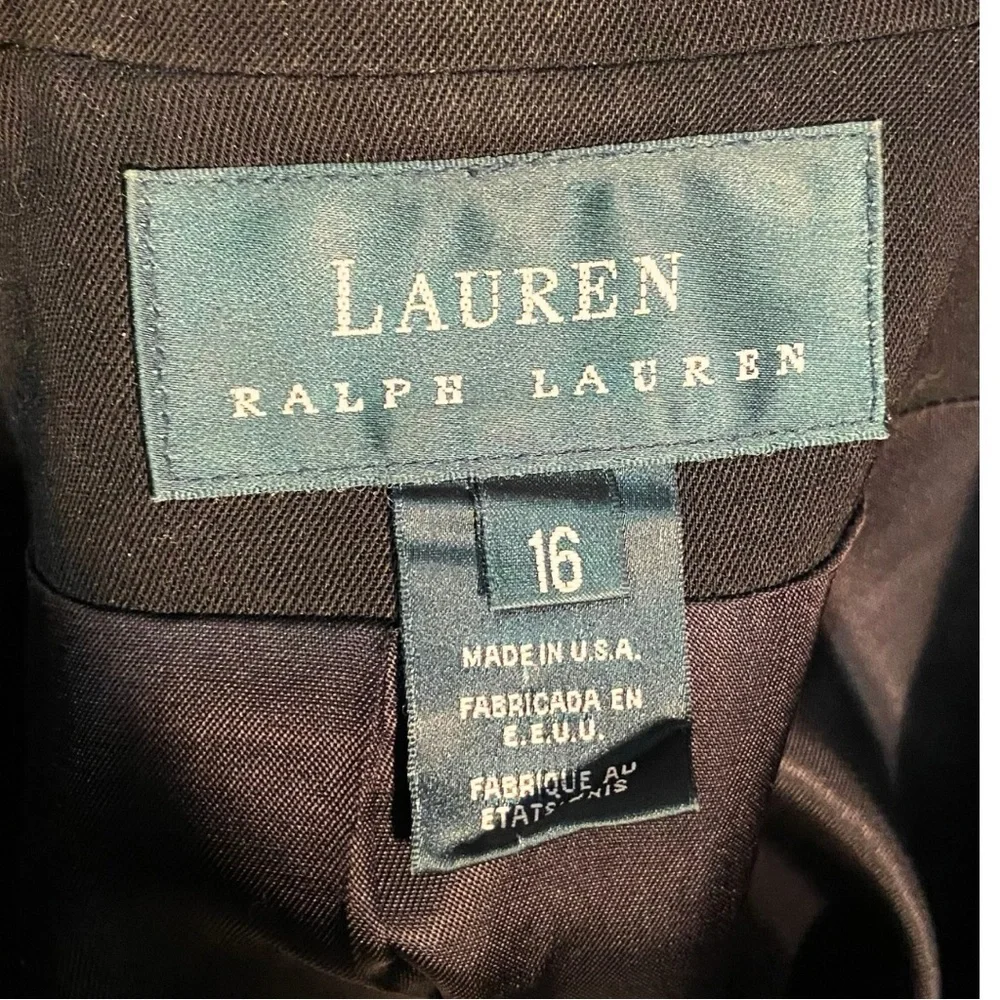 Vintage Ralph Lauren preppy dark navy Blazer with Gold horse Crest - Picture 4 of 5